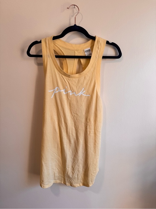 PINK Victoria's Secret Other - PINK Victoria's Secret Light Yellow Logo Tank
